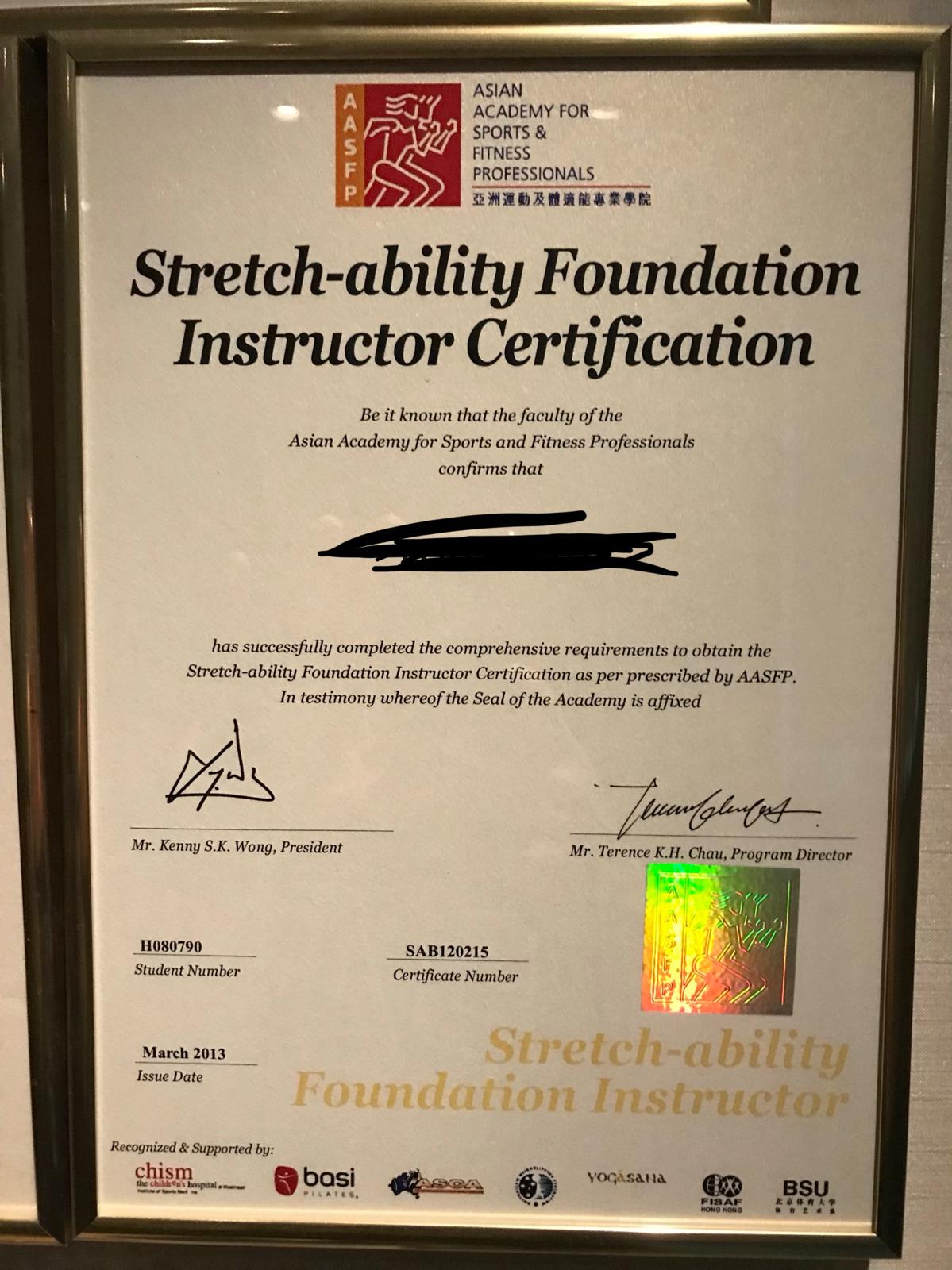 Stretch-ability Foundation Instructor